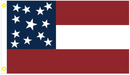 Stars & Bars 1861 Original 1st National 3'x5' Flag ROUGH TEX® 100D