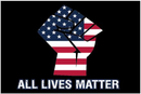 All Lives Matter USA Fist 3'x5' Flag ROUGH TEX® 100D