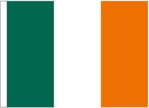 Ireland 12"x18" Stick Flag ROUGH TEX® 100D 30" Wooden Stick