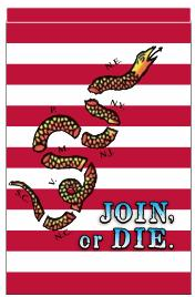 Join or Die 12"x18" 100D ROUGH TEX® Double Sided Garden Flag