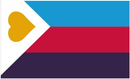 LGBT Poly Amor 12"x18" Flag ROUGH TEX® 100D With Grommets