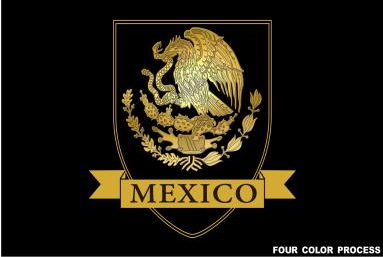 Mexico Black & Gold 3'X5' Flag ROUGH TEX® 100D
