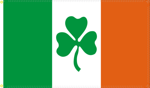 Ireland Shamrock 3'X5' Embroidered Flag ROUGH TEX® 600D