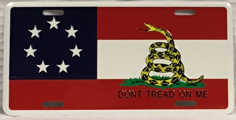 1St National 7 Stars Gadsden Auto Tag Embossed License Plate