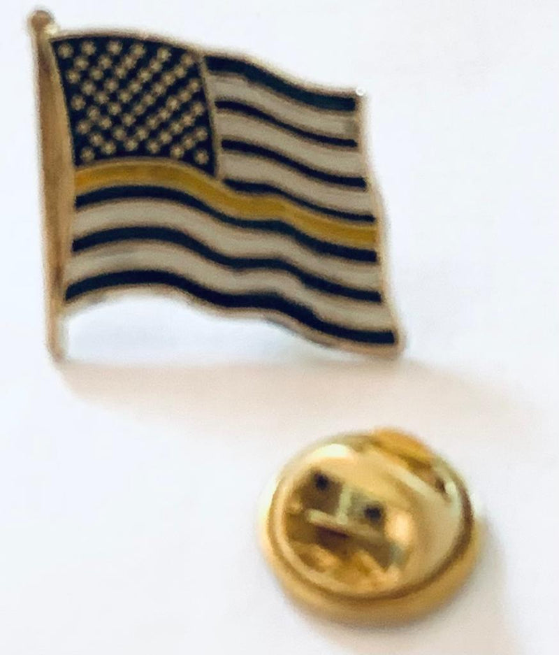 USA Yellow Line Lapel Pin