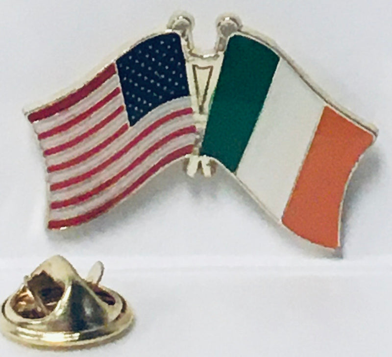 USA Ireland- Friendship & Lapel Pin Irish American Pins U.S.A. St Patrick's Day