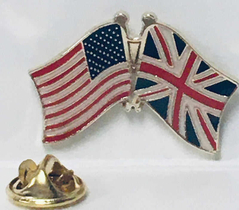 USA United Kingdom Friendship Flag Lapel Pin