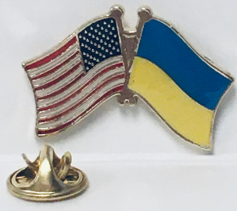 USA Ukraine Lapel Pin