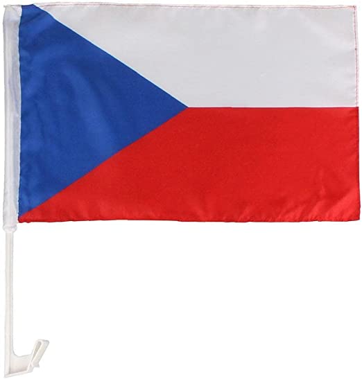 Czech Republic 12"x18" Car Flag Flag ROUGH TEX® 68D Single Sided