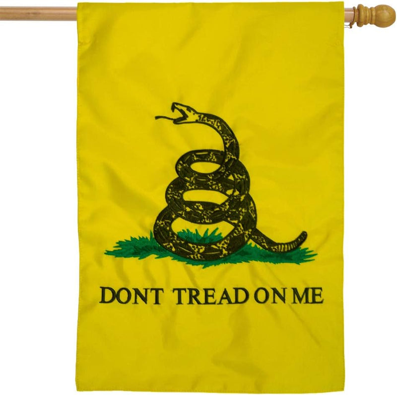 Gadsden House Flag Don't Tread On Me 2.5'x4' Sleeve Rough Tex® 210D Embroidered