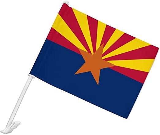 Arizona 12"x18" Double Sided Car Flag ROUGH TEX® 100D Nylon