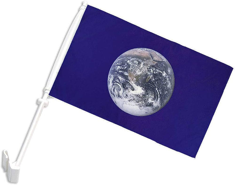Earth World Car Flag Knit Double Sided USA