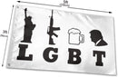 Trump LGBT White Flags 3'x5' 68D Brass Grommets