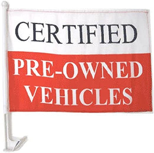 Certified Pre Owned Vehicles 12"x18" Car Flag Flag ROUGH TEX® Knit Double Sided