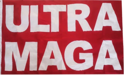 Ultra MAGA Red 3'x5' Trump Embroidered Trump Flag ROUGH TEX® 600D