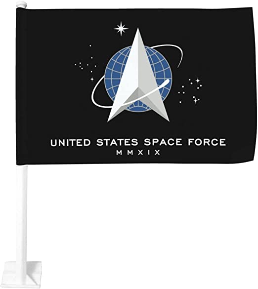 Space Force 12"x18" Double Sided Car Flag ROUGH TEX® 100D Nylon