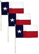 Texas State Stick Flags 8"x12'' Rough Tex Wholesale