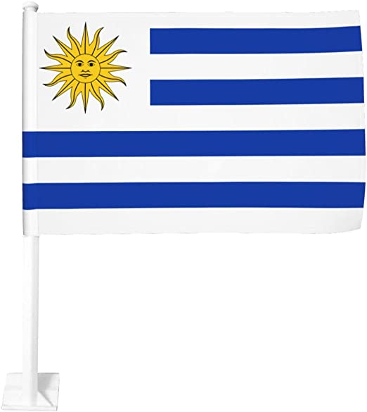 Uruguay 12"x18" Car Flag Flag ROUGH TEX® 68D Single Sided