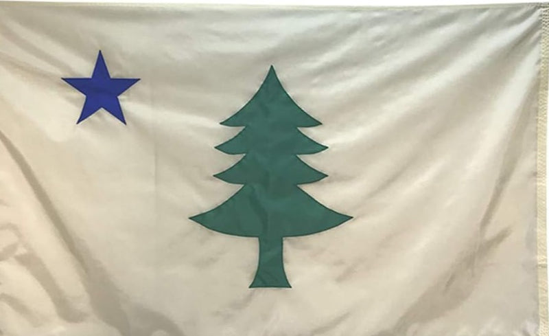 Old Maine 1900 3'X5' Flag ROUGH TEX® 100D Original Ivory Color Printed State Flags