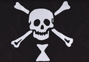 Captain Emmanuel Wynn Pirate Flag Skull & Cross Bones Pirate 12"x18" Boat Flag Flag ROUGH TEX® Knit Double Sided