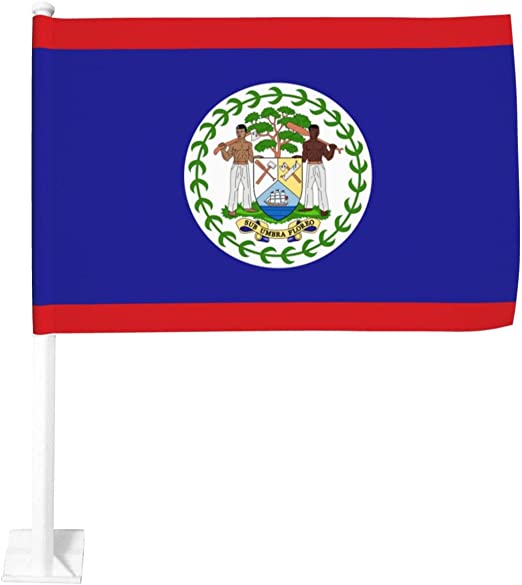 Belize 12"x18" Car Flag Flag ROUGH TEX® 68D Single Sided