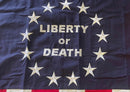 Hunter Liberty or Death 3'x5' Embroidered Flag ROUGH TEX® Cotton in Gift Box