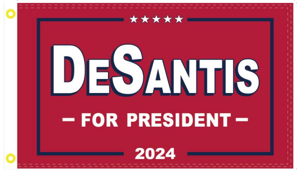 DeSantis For President 2024 Red 3'X5' Flag ROUGH TEX® 100D