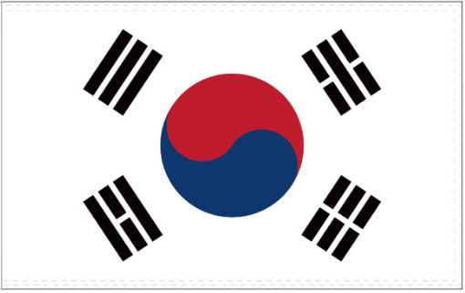 South Korea 5'x8' Flag Rough Tex ® 100D