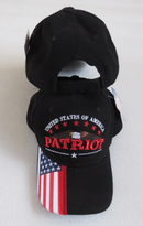 United States of America Patriotic USA Black Embroidered Cap