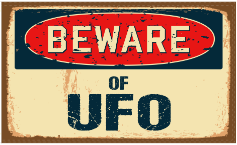 Beware Of UFO 3'X5' Flag ROUGH TEX® 100D