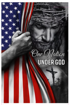 One Nation Under God Jesus USA 12"x18" 100D ROUGH TEX® Double Sided Garden Flag