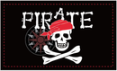 Pirate Jolly Roger 3'X5' Flag ROUGH TEX® 100D Red Hat Compass Bones