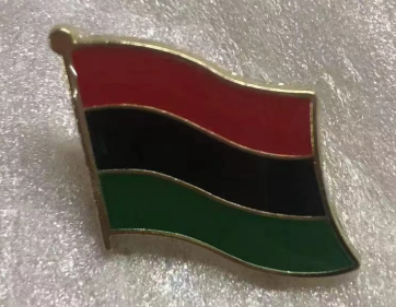 Afro American African Wavy Lapel Pin