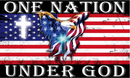 One Nation Under God USA Cross 3'X5' Flag ROUGH TEX® 100D
