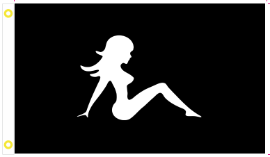 Trucker Babe 3'X5' Flag ROUGH TEX® 100D