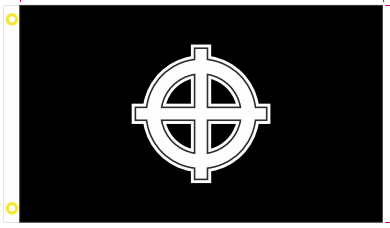 Celtic Cross Black 3'X5' Flag ROUGH TEX® 100D