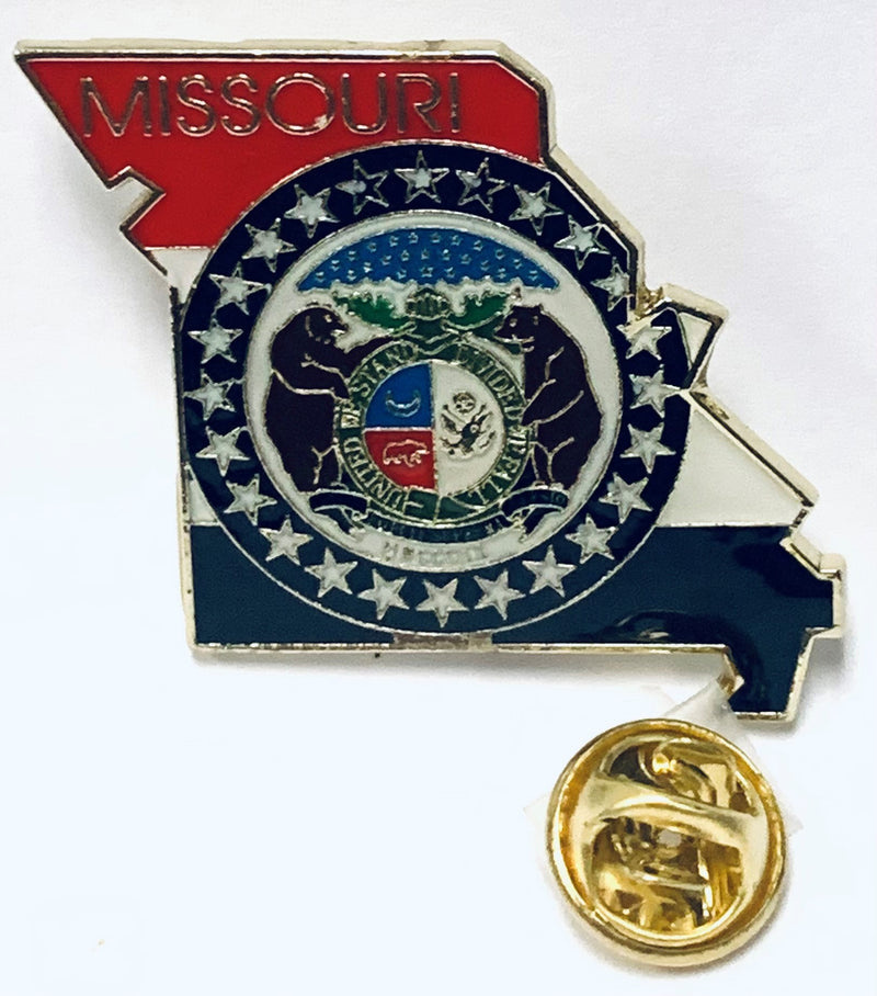 Missouri State Map Lapel Pin