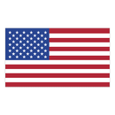 U.S. Flag Decal Made In USA American Flag 3 1/4" x 4" White Vinyl Removable Adhesive Bumper Stickers