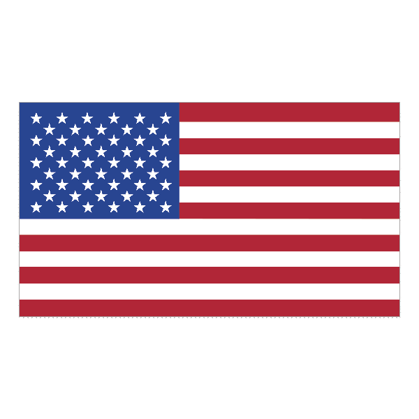 U.S. Flag Decal Made In USA American Flag 3 1/4" x 4" White Vinyl Removable Adhesive Bumper Stickers