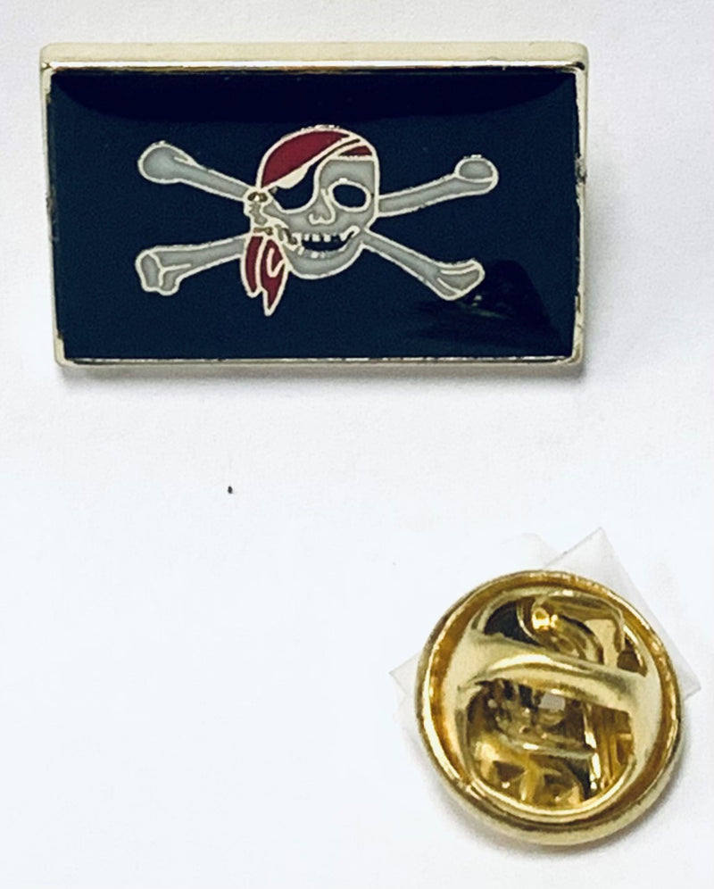 Jolly Roger Red Bandana Lapel Pin