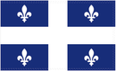 Quebec 12"x18" Flag ROUGH TEX® 100D With Grommets