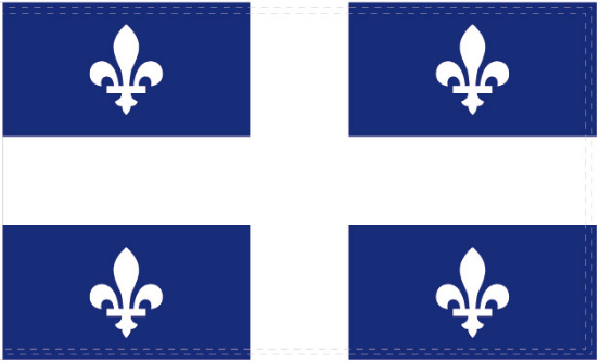 Quebec 12"x18" Flag ROUGH TEX® 100D With Grommets