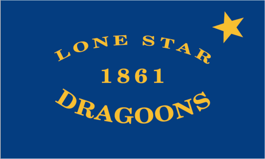 Lone Star 1861 Texas Dragoons 3'X5' Flag ROUGH TEX® 100D Texas Regiment