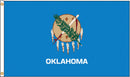 Oklahoma 3'x5' Embroidered Polyester Flag with Gold Fringe