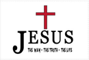 Jesus The Way The Truth The Life 3'x5' Flag ROUGH TEX® 100D