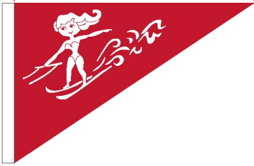 Ski Queen Pennant 12"x18" Flag ROUGH TEX® 100D With Grommets