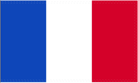 France 12"x18" Stick Flag ROUGH TEX® 100D 30" Wooden Staff