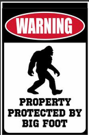 Warning Big Foot 12"x18" 100D ROUGH TEX® Double Sided Garden Flag