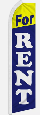 For Rent 11.5'x2.5' Windless Full Sleeve Swooper Flag Rough Tex® Knit Feather