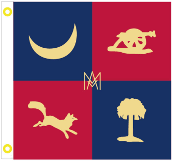 Marion SC FL Light Artillery 3'x3' Flag ROUGH TEX® 100D